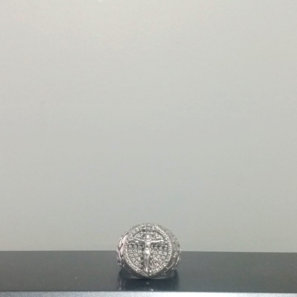 Intricate Silver Filigree Ring with Geometric Design 925silver